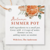 Étiquettes Cadeau Automne Simmer Pot Stovetop Potpourri Cadeau (Devant)