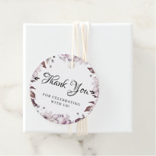 Étiquettes Cadeau Autumn Elegant Purple Flowers