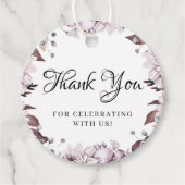 Étiquettes Cadeau Autumn Elegant Purple Flowers (Devant)