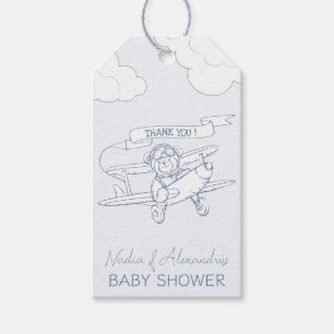Étiquettes-cadeau Aviateur Aviateur Avion Précieux Baby shower de fr