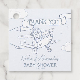 Étiquettes Cadeau Aviateur Aviateur Avion Précieux Baby shower de fr