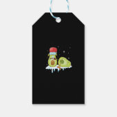 Étiquettes-cadeau Avocado Joyeux Noël Vega Pajama Santa Hat Fun (Dos)