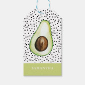 Étiquettes-cadeau Avocado vert moderne Nom personnalisé (Devant)