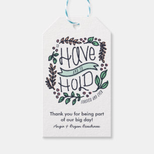 Étiquettes-cadeau Avoir et tenir Rustique Floral Wedding Favor étiqu
