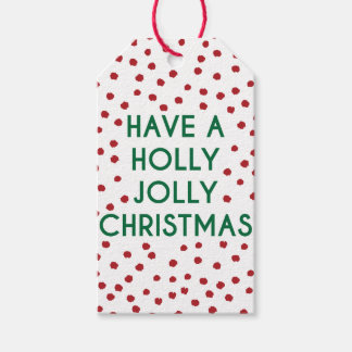 Étiquettes-cadeau Avoir Une Balise Cadeau Holly Jolly Christmas Polk