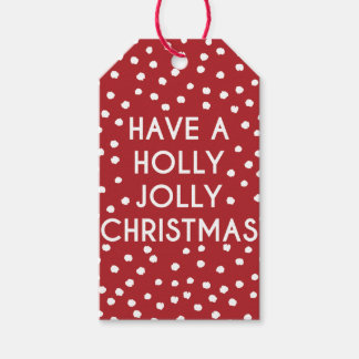 Étiquettes-cadeau Avoir Une Balise Cadeau Holly Jolly Christmas Polk