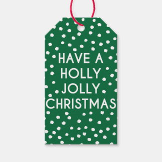 Étiquettes-cadeau Avoir Une Balise Cadeau Holly Jolly Christmas Polk