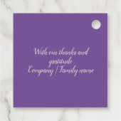 Étiquettes Cadeau Awesome aideur violet Appréciation florale (Dos)