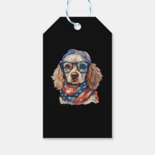 Étiquettes-cadeau Awesome Chien à l'américaine pour l'indépendance