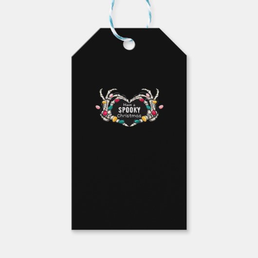 Étiquettes-cadeau Ayez Un Classique De Noël Éffrayant - Skeleton Mai (Devant)