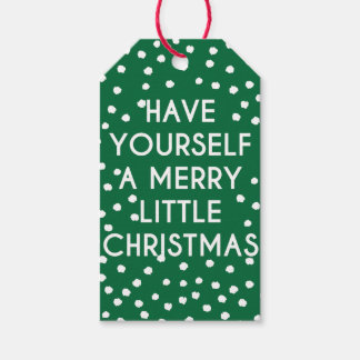 Étiquettes-cadeau Ayez Un Joyeux Petit Point Polka De Noël