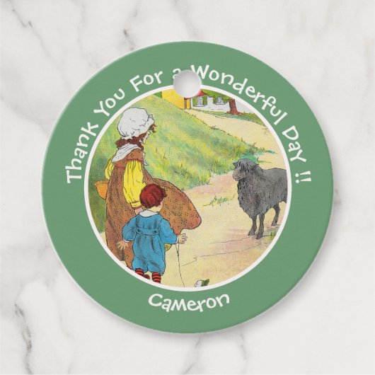 Étiquettes Cadeau Baa, Baa, Black Sheep Anniversaire Collection (Devant)