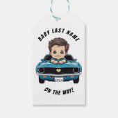 Étiquettes-cadeau Baby Boy Classic Car (Devant)