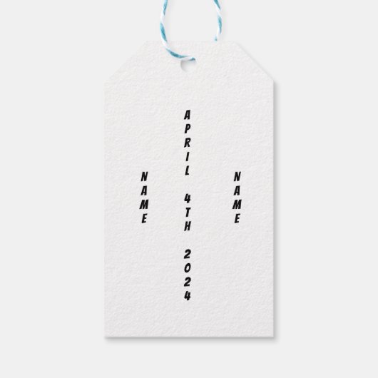 Étiquettes-cadeau Baby Boy Classic Car (Dos)