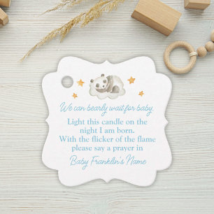 Étiquettes Cadeau Baby Boy On Peut Attendre Baby shower Bougie