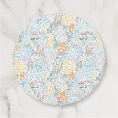 Étiquettes Cadeau Baby Floral Moderne Coloré Dans Le Baby shower Fle (Dos)