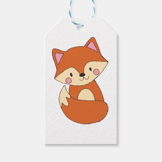 Étiquettes-cadeau Baby Fox Dessin mignon Fox Art Baby Fox Design (Devant)