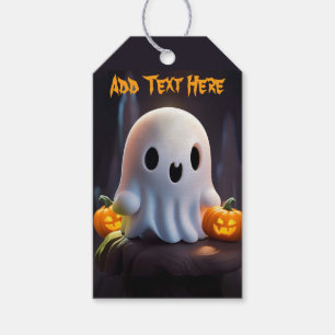Étiquettes-cadeau Baby Ghost Déplaisant mignon caractère Halloween