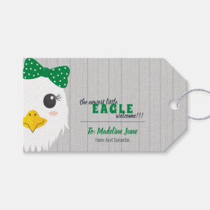 Étiquettes-cadeau Baby Girl Eagle Green