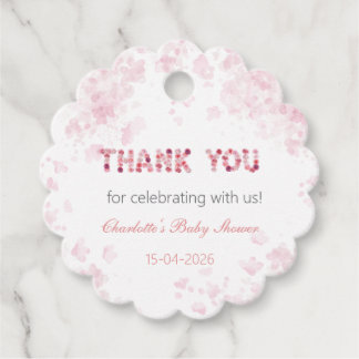 Étiquettes Cadeau Baby in bloom favor tag | Spring baby shower decor