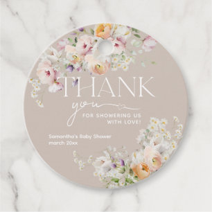 Étiquettes Cadeau Baby in Bloom Fleur sauvage Baby shower Boho
