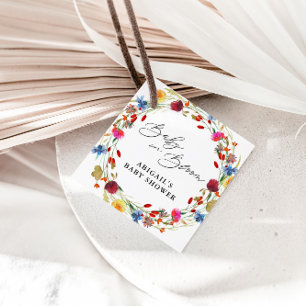 Étiquettes Cadeau Baby in Bloom Fleur sauvage Baby shower Favor