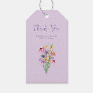 Étiquettes-cadeau Baby in Bloom Fleur sauvage Garden Baby shower