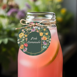 Étiquettes Cadeau Baby in Floral Garden Party Mimosa Bar Juice