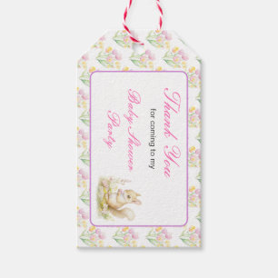 Étiquettes-cadeau Baby shower à écureuil de printemps