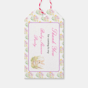 Étiquettes-cadeau Baby shower à lapin de printemps