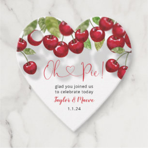 Étiquettes Cadeau Baby shower à tarte de cerise douce Oh
