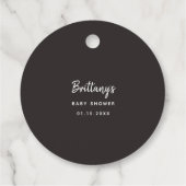 Étiquettes Cadeau Baby shower à thème Rustique Pink Globe (Dos)