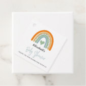 Étiquettes Cadeau Baby shower Abstrait Rainbow Boy Merci (En situation)
