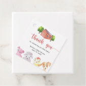 Étiquettes Cadeau Baby shower agricole - merci (En situation)