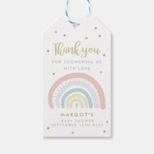 Étiquettes-cadeau Baby shower arc-en-ciel Faveur neutre genre