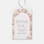 Étiquettes-cadeau Baby Shower Arche de Pampas Bohème (Devant)