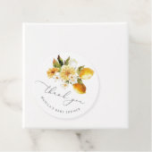 Étiquettes Cadeau Baby shower au citron minimal (En situation)