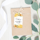 Étiquettes-cadeau Baby Shower aux Citrons et Fleurs