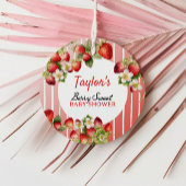 Étiquettes Cadeau Baby shower aux fraises