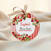 Étiquettes Cadeau Baby shower aux fraises
