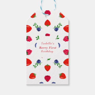 Étiquettes-cadeau Baby shower aux fraises sucrées pour bébé