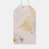 Étiquettes-cadeau baby shower avec une couronne botanique fantaisist (Dos)