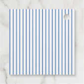 Étiquettes Cadeau Baby shower Bac à ruban bleu Wavy (Dos)