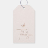 Étiquettes-cadeau Baby shower Baisers Floraux Papillons (Dos)