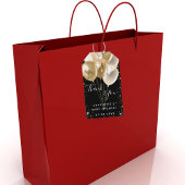 Étiquettes-cadeau Baby shower ballon parties scintillant en or noir