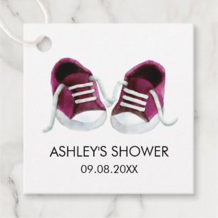 Étiquettes Cadeau Baby shower basket Tags cadeaux, Chaussures pour b