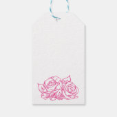 Étiquettes-cadeau Baby shower bébé faire potion Merci rose (Dos)