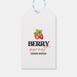 Étiquettes-cadeau Baby shower Berry Sweet Strawberries