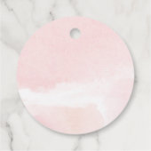 Étiquettes Cadeau Baby shower blanc citrouille rose à fleurs (Dos)