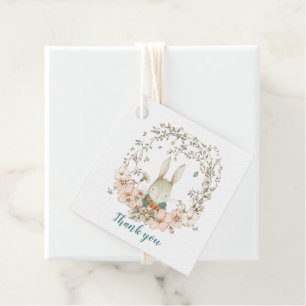 Étiquettes Cadeau Baby shower bleu oeuf de canard vintage